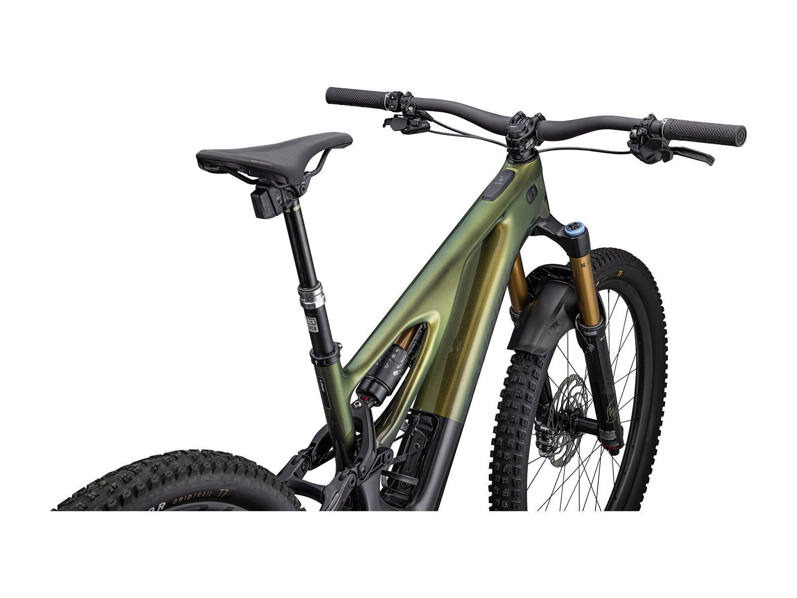 Specialized S-Works Turbo Levo - SRAM XX1 Eagle AXS, gold pearl over carbon carbon - Bild 4