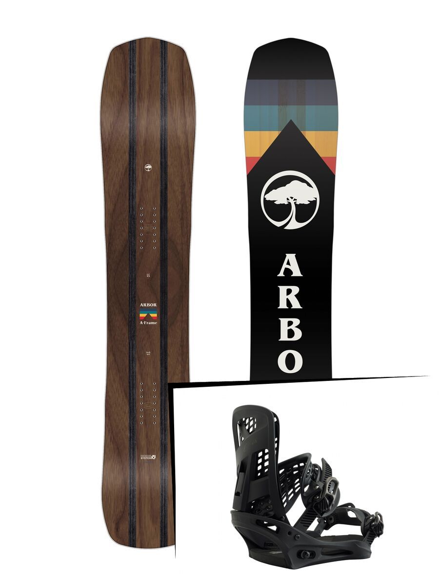 Set: Arbor A-Frame 2019 + Burton Genesis matty black - Bild 1