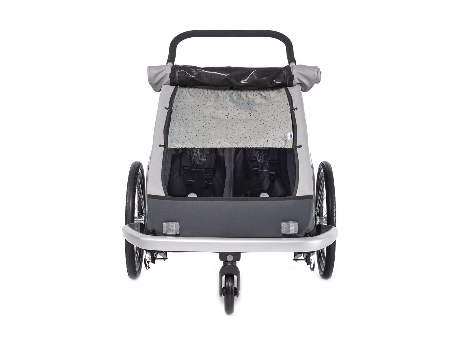 Croozer Sonnenschutz für Kid Zweisitzer ab 2014, stone grey/colored - Bild 2