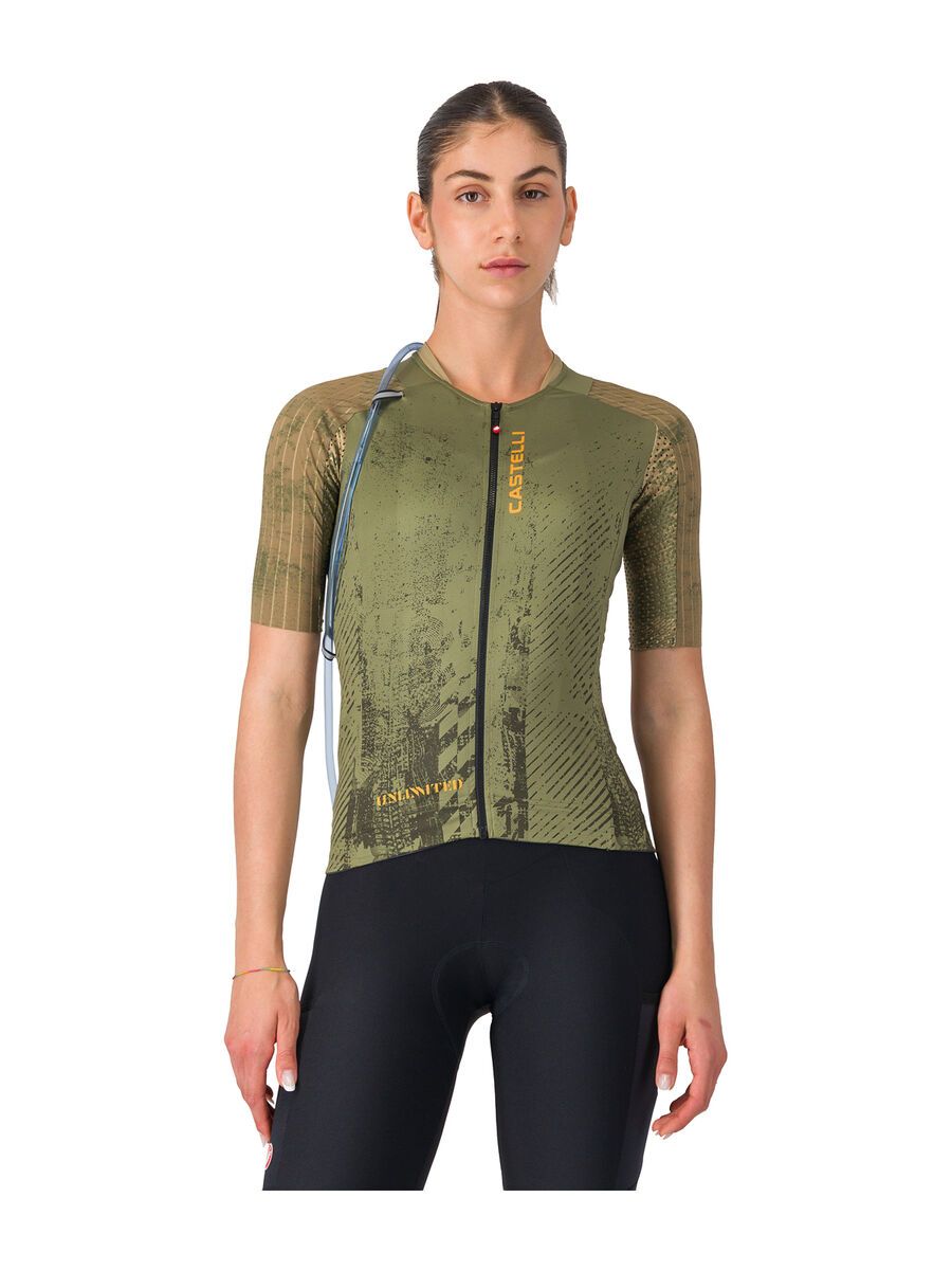 Castelli Unlimited Pro 2 W Jersey, forest green/elmwood/vivid ora - Bild 2
