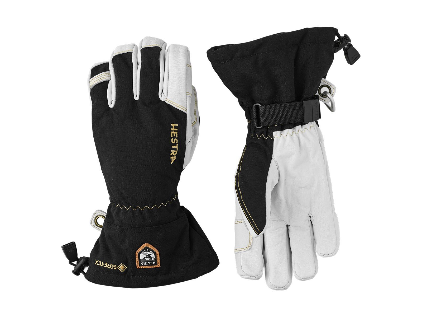 Hestra Army Leather Gore-Tex 5 Finger, black/natural grey - Bild 1