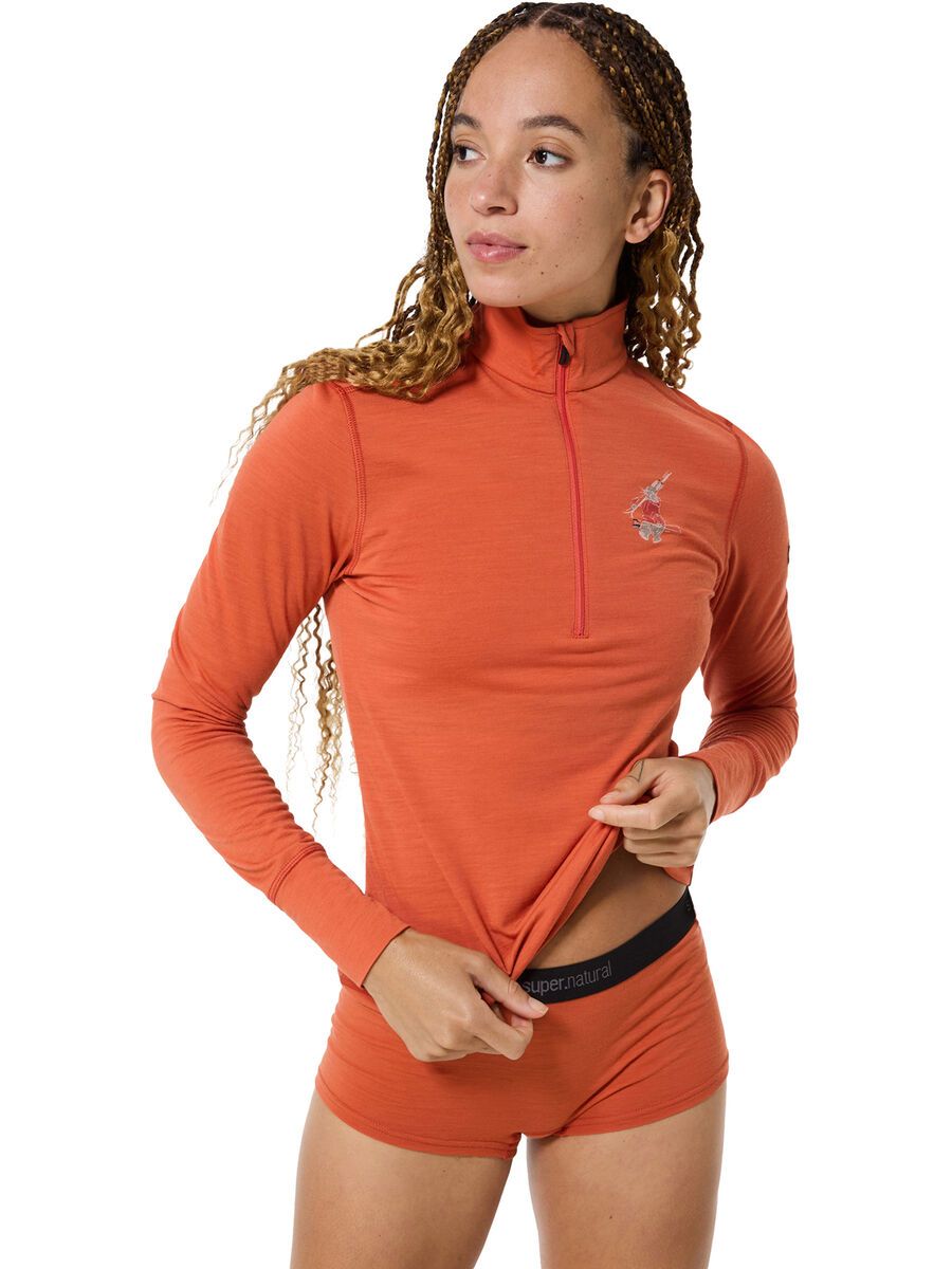 super.natural Tundra175 Zip 1/4 Bunny Damen, chilli/various - Bild 3