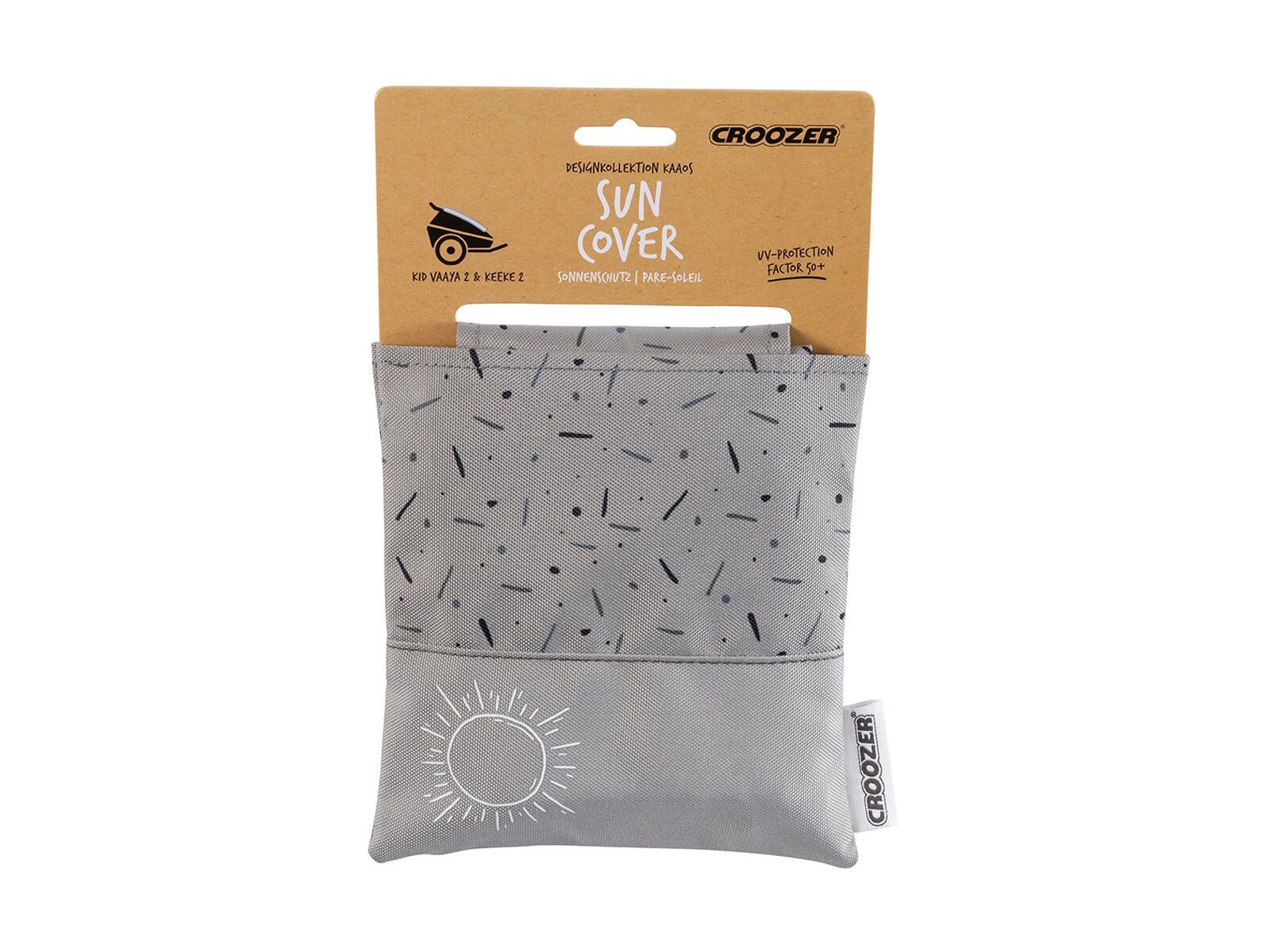 Croozer Sonnenschutz für Kid Zweisitzer ab 2014, stone grey/colored - Bild 3
