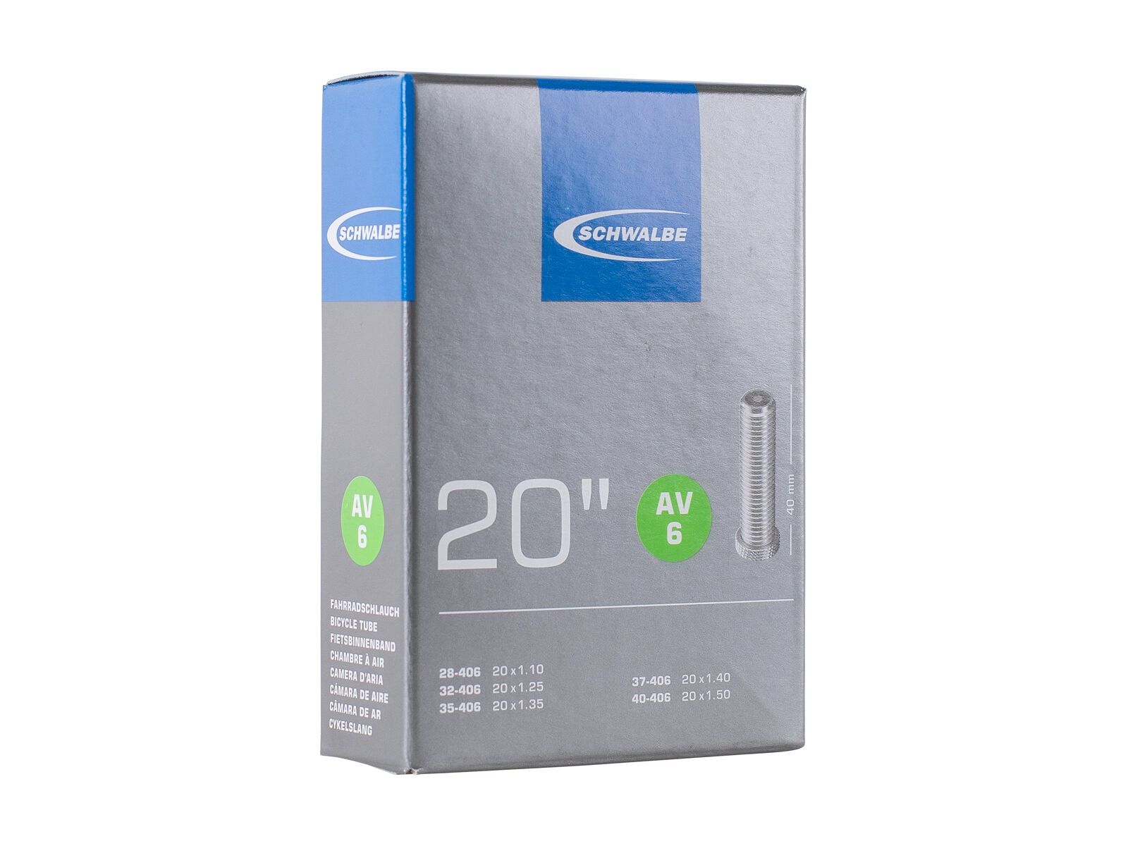 Schwalbe Schlauch AV 6 - 20 x 1.10-1.50 - Bild 1