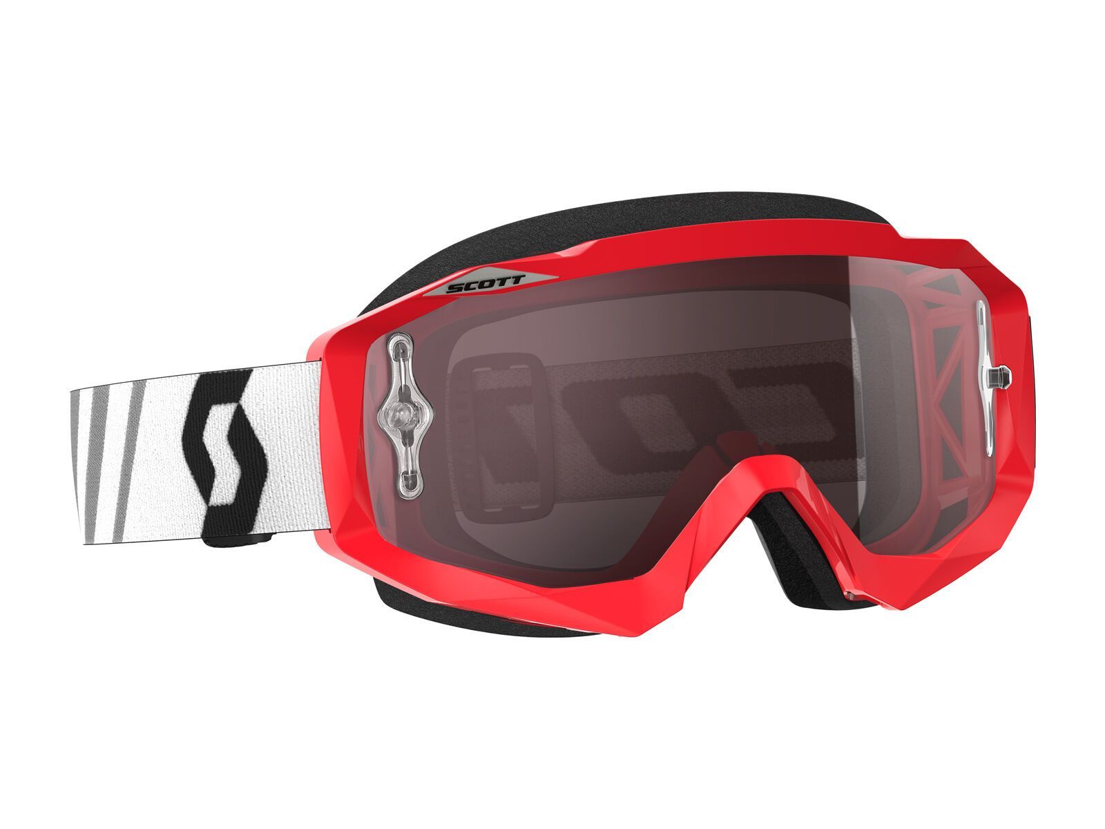 Scott Goggle Hustle MX, red/black/Lens: silver chrome - Bild 1