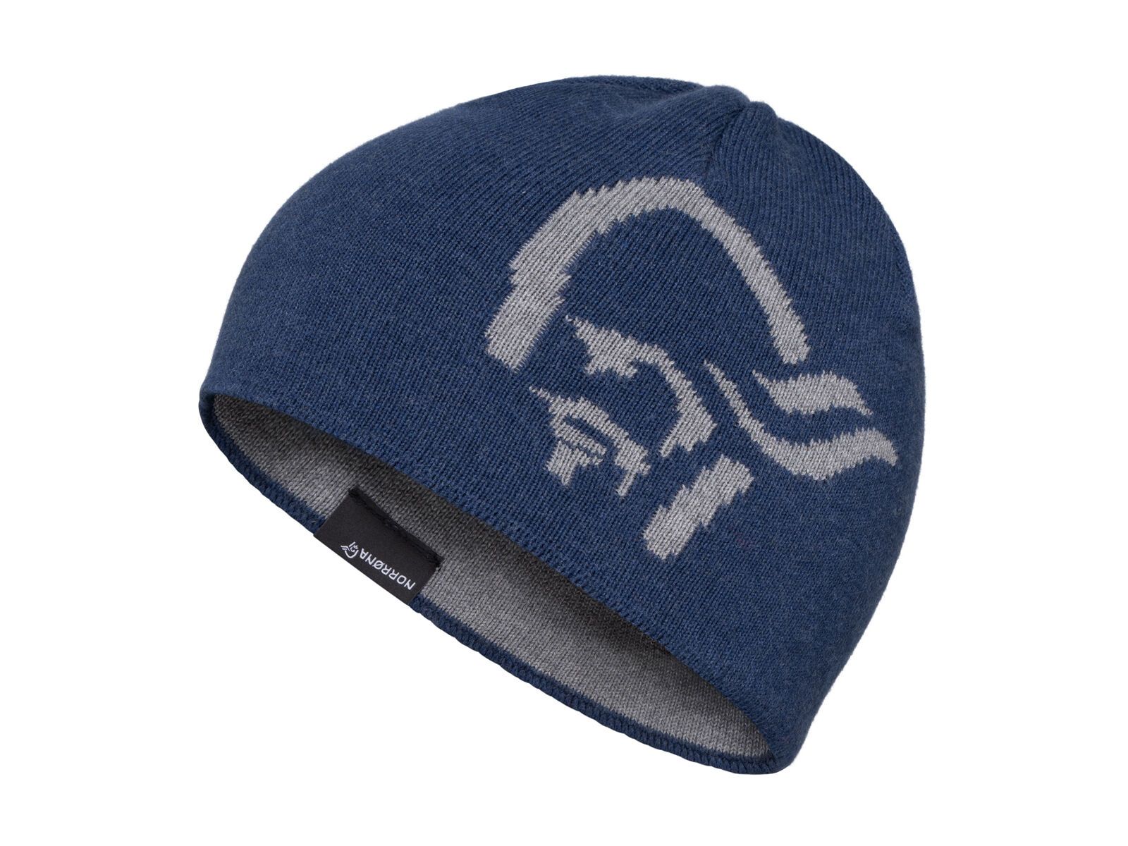 Norrona /29 mid cotton logo Beanie, indigo night melange - Bild 1