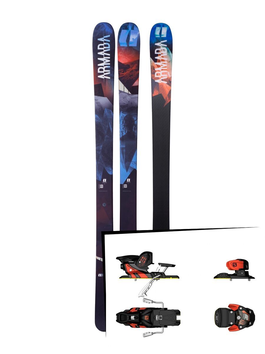 Set: Armada Invictus 99 Ti 2018 + Salomon Warden MNC 13 white/black/orange - Bild 1