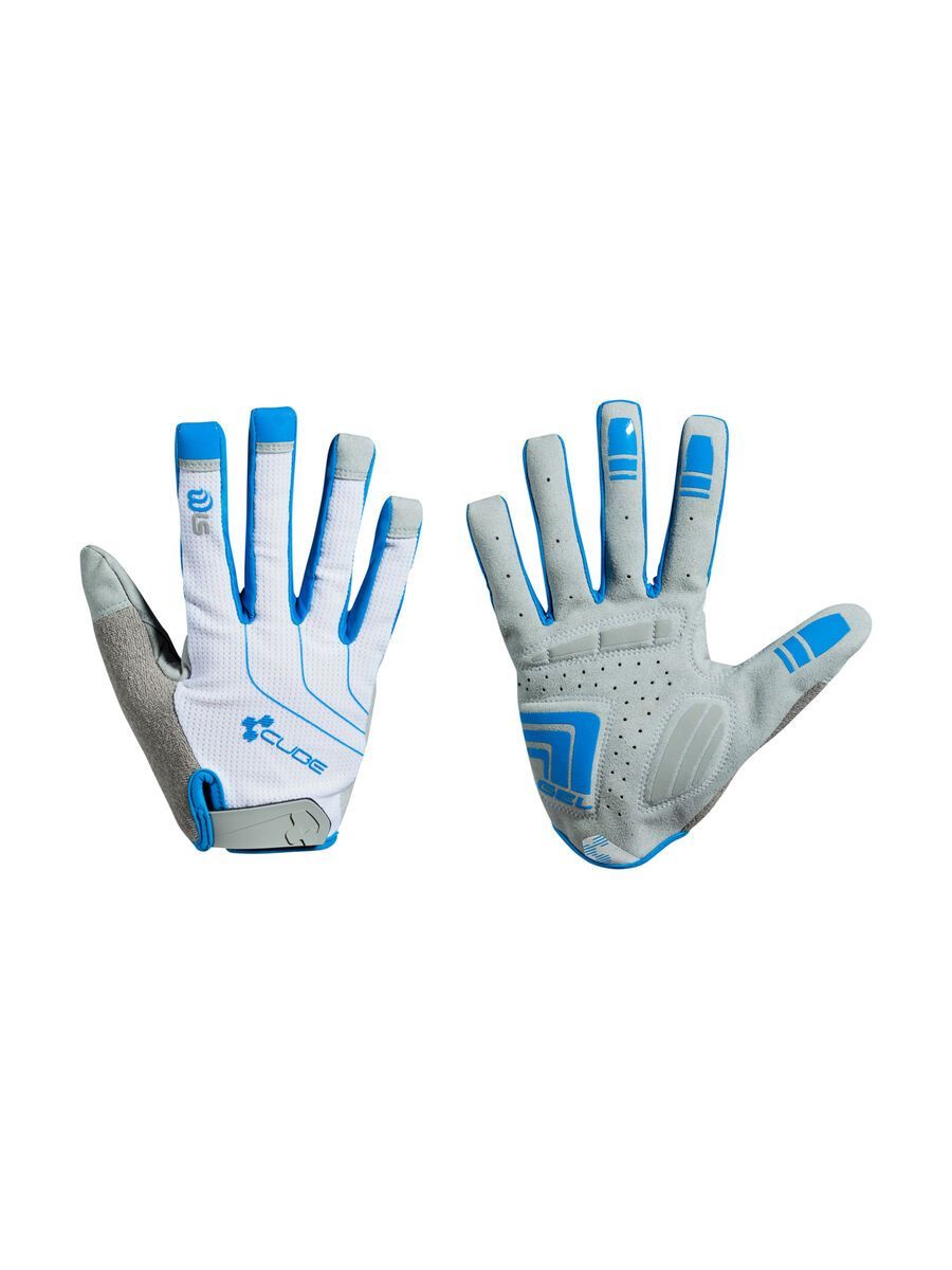 Cube Natural Fit WLS Handschuhe Langfinger, white´n´grey´n´blue - Bild 1