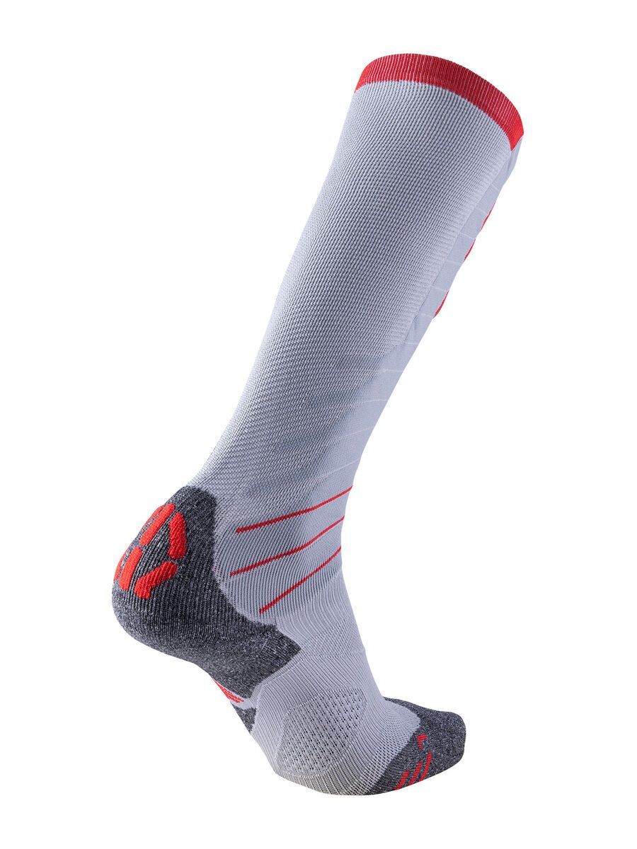 UYN Evo Race Ski Socks Lady, light grey/red - Bild 2