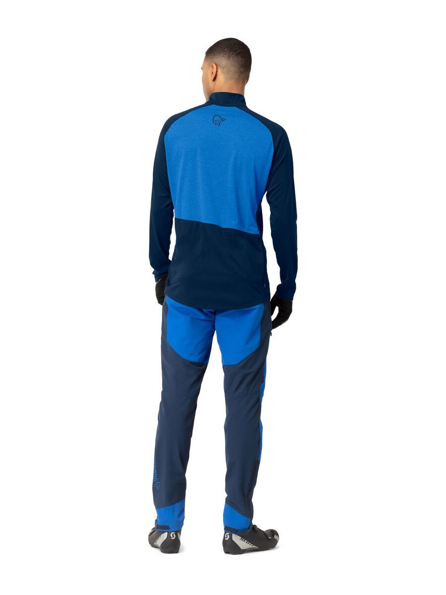 Norrona fjørå equaliser Long Sleeve Zip Top M's, indigo night/olympian blue - Bild 4