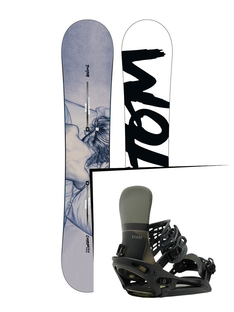 Burton Set: Custom Twin Flying V Wide 2016 + Burton Diode EST - Bild 1