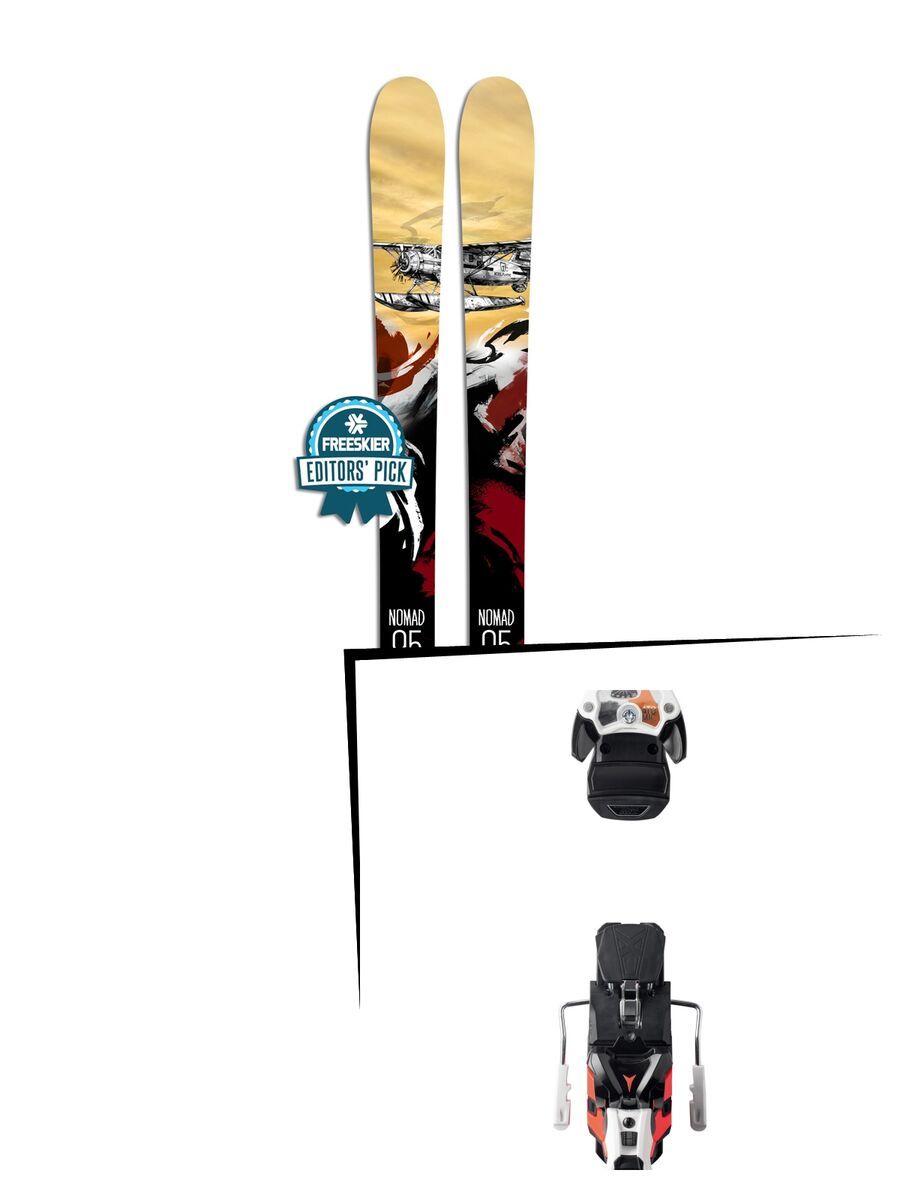 Set: Icelantic Nomad 95 2018 + Atomic Warden MNC 13 white/black/orange - Bild 1