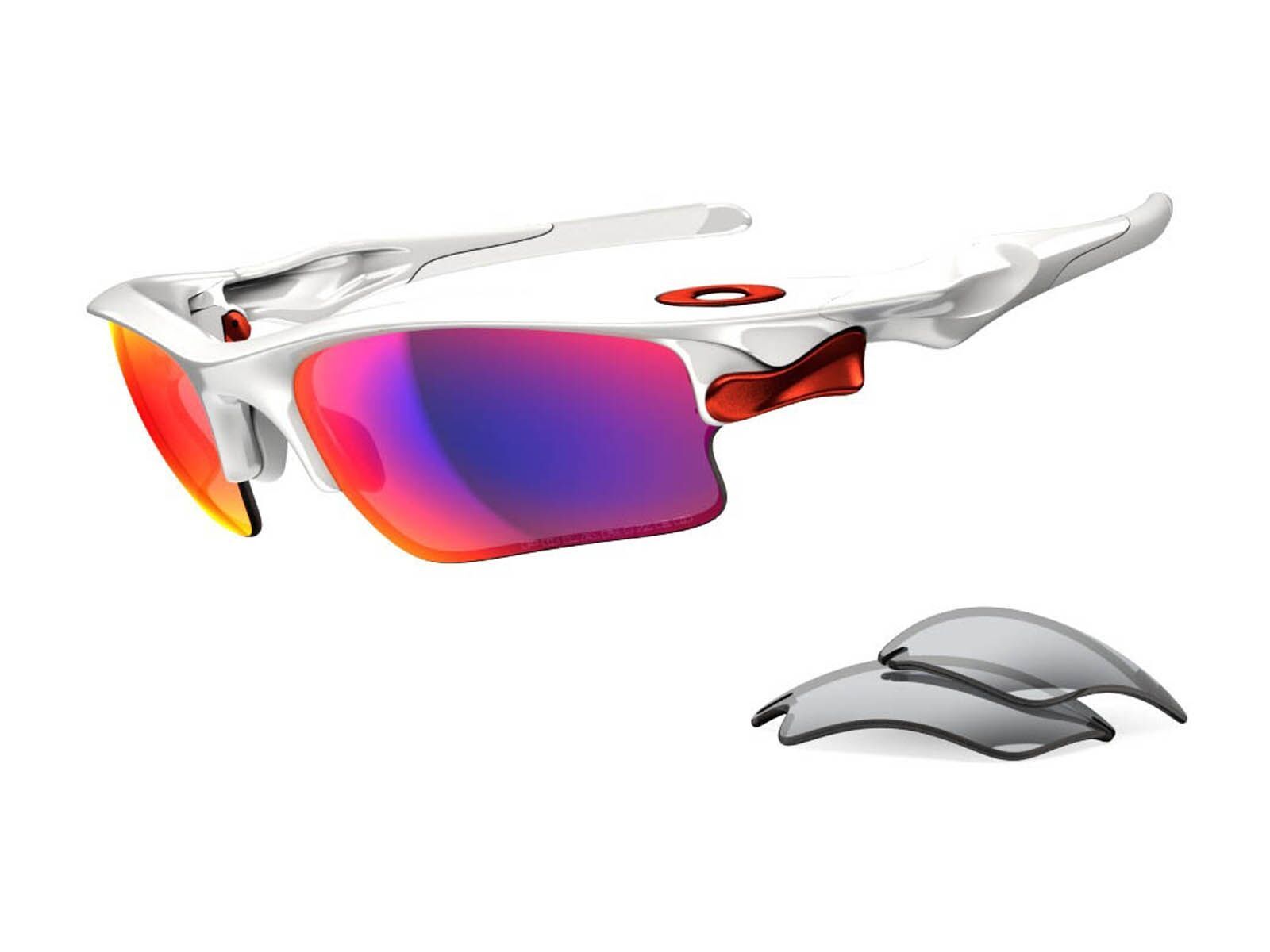 Oakley Fast Jacket XL, Polished White/OO Red Polarized & Black Iridium - Bild 1