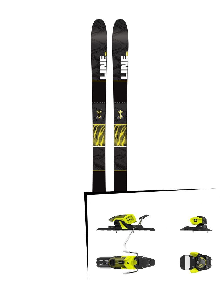 Set: Line Tigersnake 2016 + Salomon Warden 11 90 mm, yellow black - Skiset - Bild 1