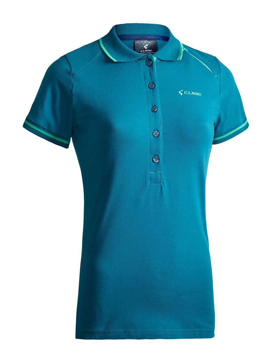 Cube WLS Polo Shirt Classic, turquoise - Bild 1
