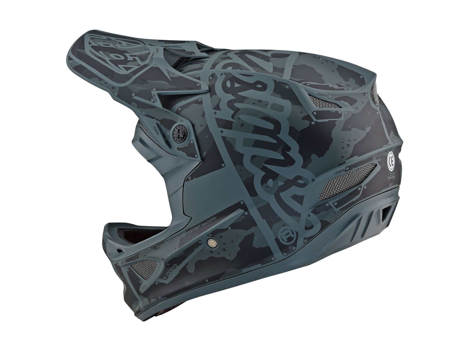 TroyLee Designs D3 Fiberlite Factory Camo Helmet, green - Bild 2