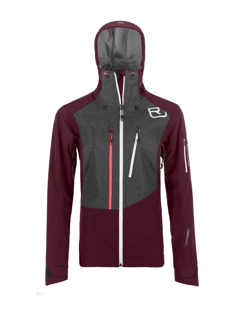 Ortovox Merino Naturtec Plus Pordoi Jacket W, dark wine - Bild 1