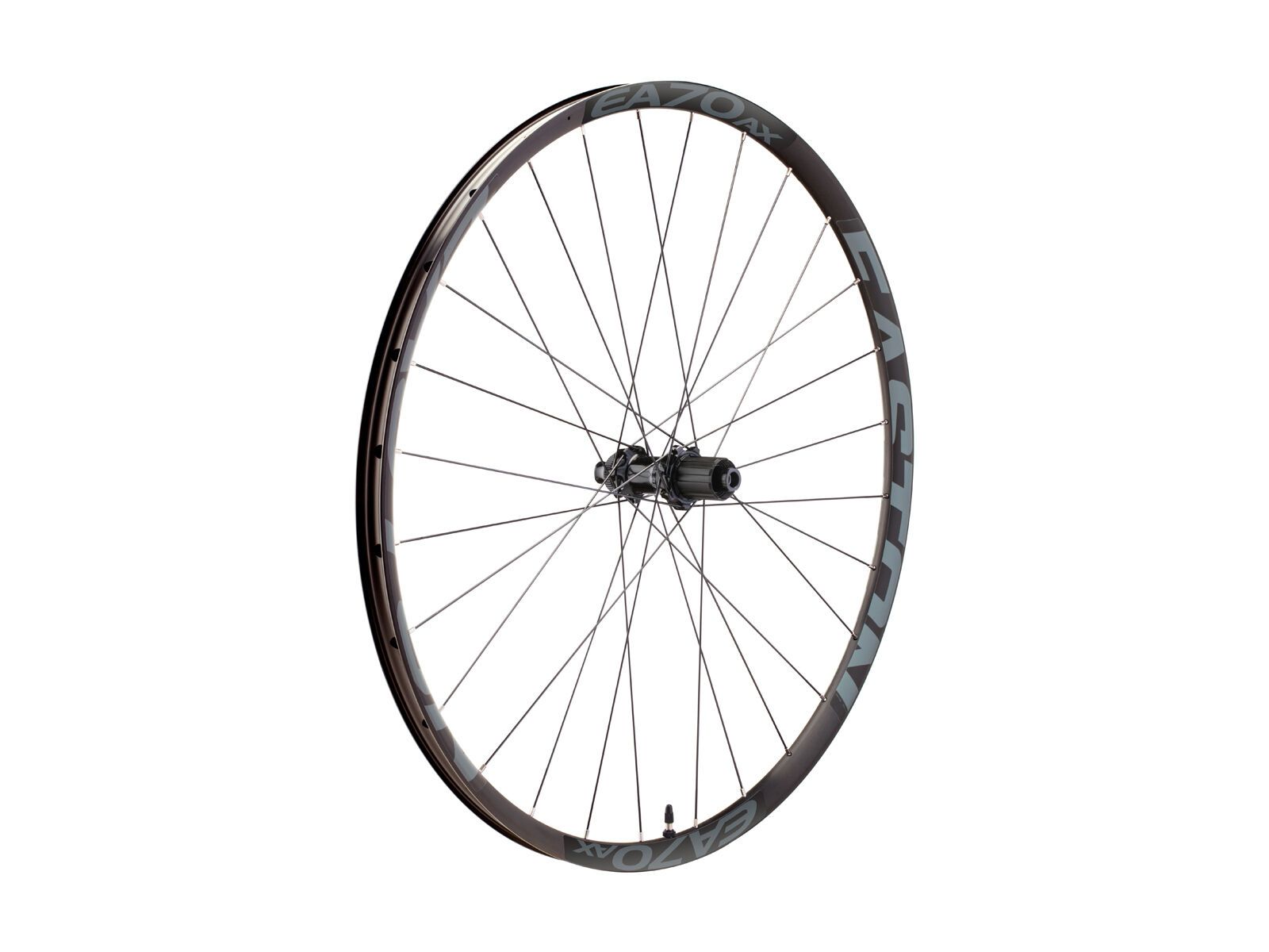 Easton EA70 AX Disc Wheel - 700C / QR/12x142 mm / Shimano, brushed black anodize/vinyl decals - Bild 1