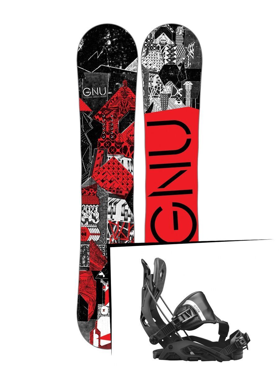 Set: Gnu Carbon Credit 2017 + Flow Fuse Hybrid (1718360S) - Bild 1