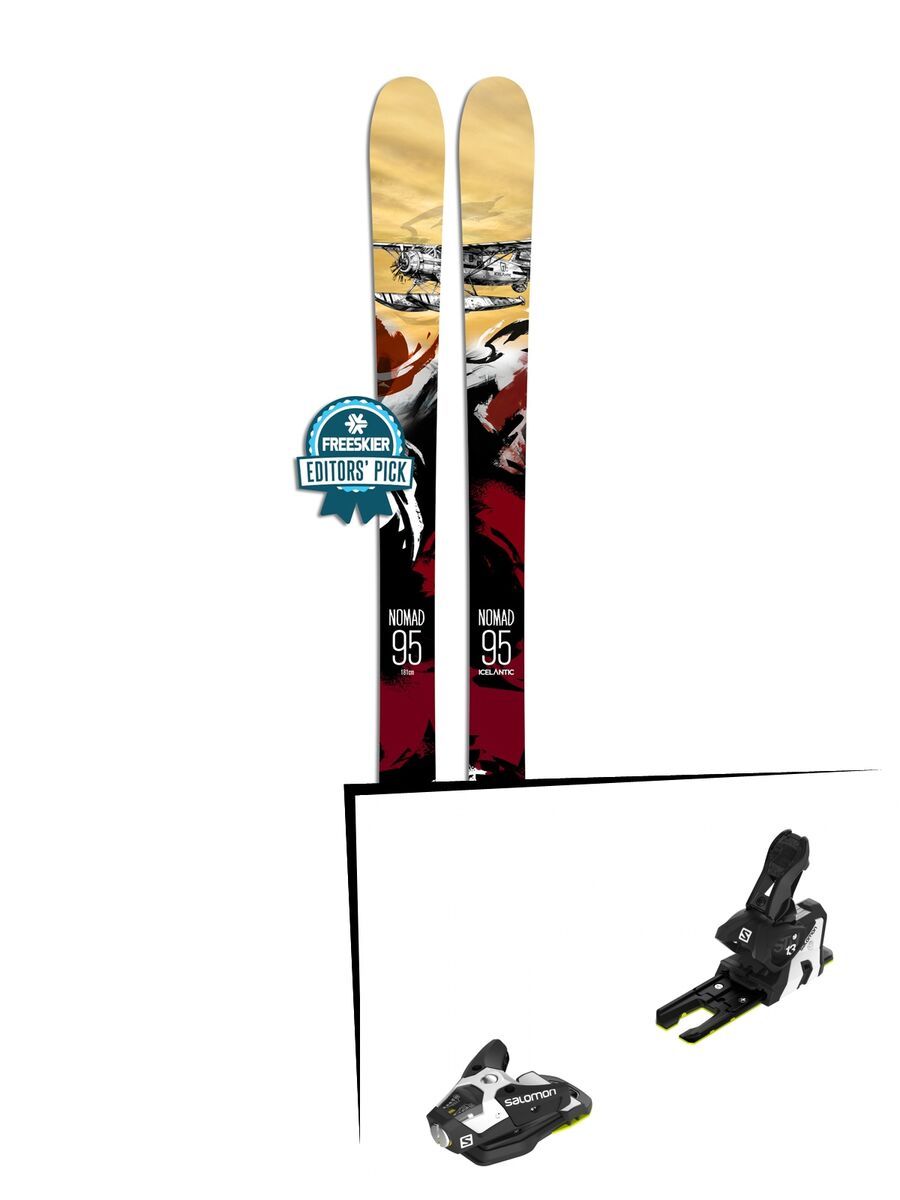Set: Icelantic Nomad 95 2018 + Salomon N STH2 WTR 13 black/white - Bild 1