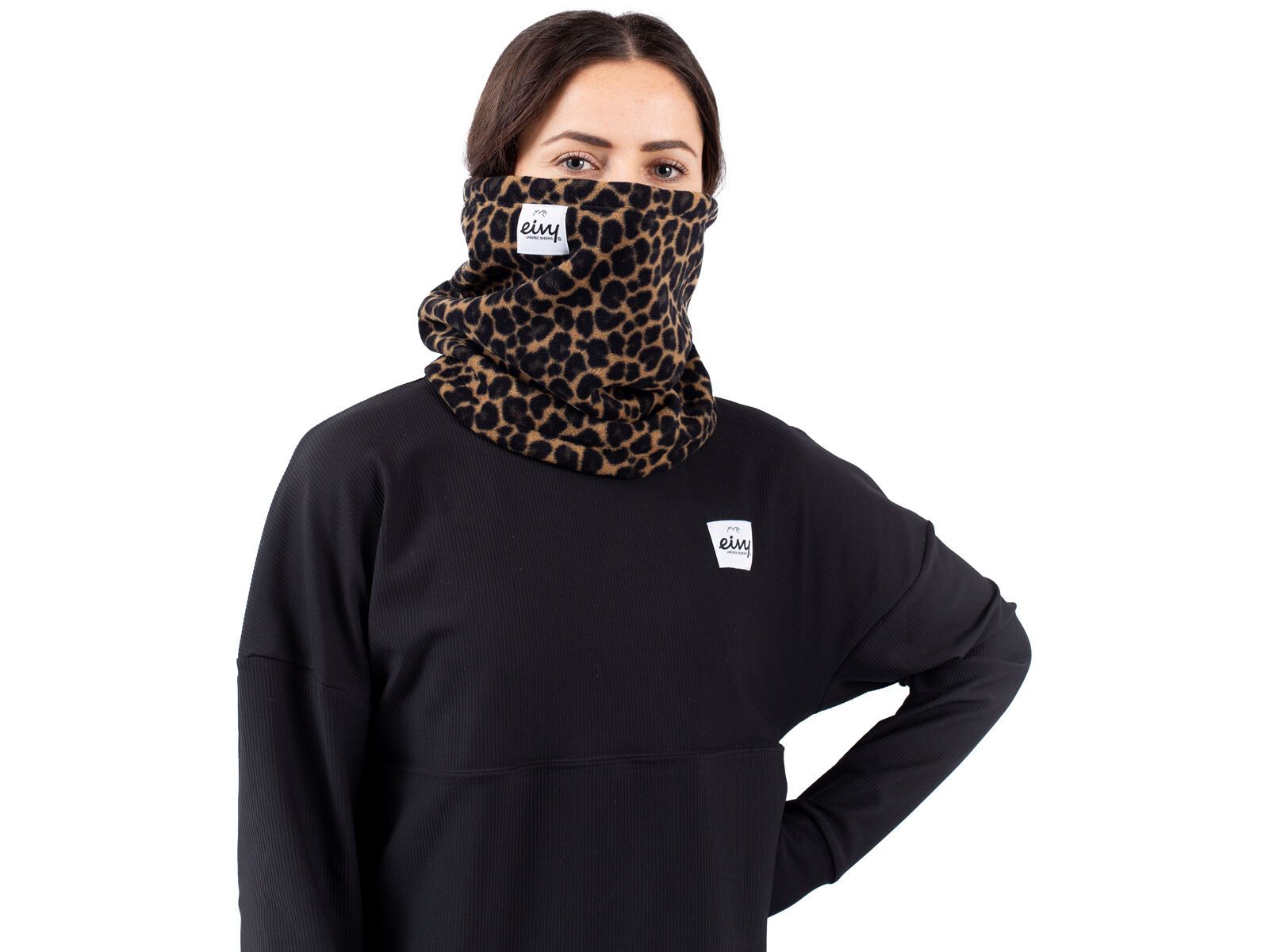 Eivy Adjustable Fleece Neckwarmer, leopard - Bild 2