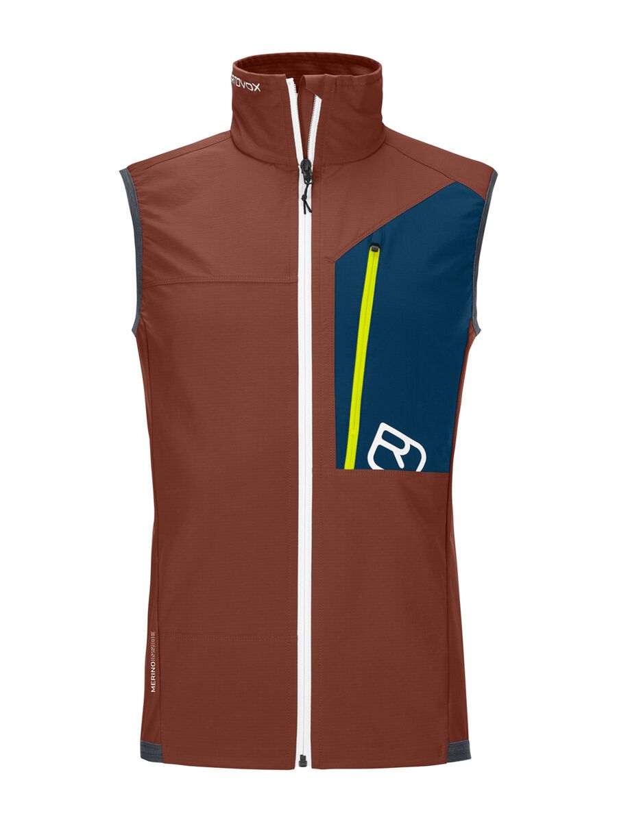 Ortovox Merino Airsolation Berrino Vest M, clay orange - Bild 1