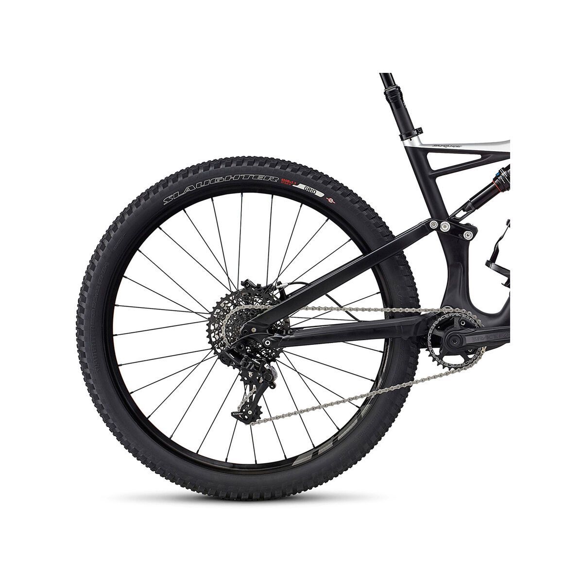 Specialized Stumpjumper FSR Comp Carbon 650B, satin tarmac black/light silver/monster green - Bild 4