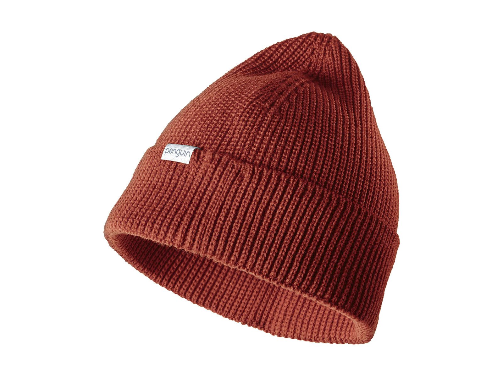 Penguin Merino Strickmütze, copper red - Bild 1