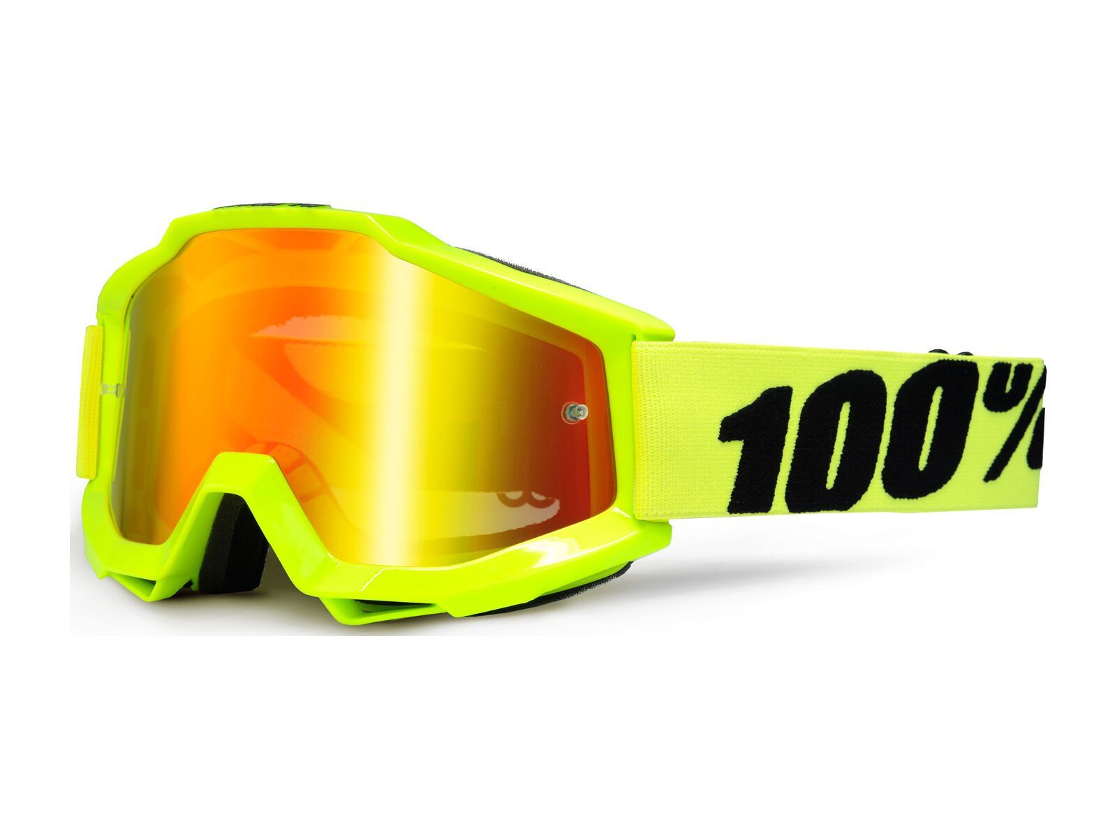 100% Accuri inkl. Wechselscheibe, fluo yellow/Lens: mirror red - Bild 1