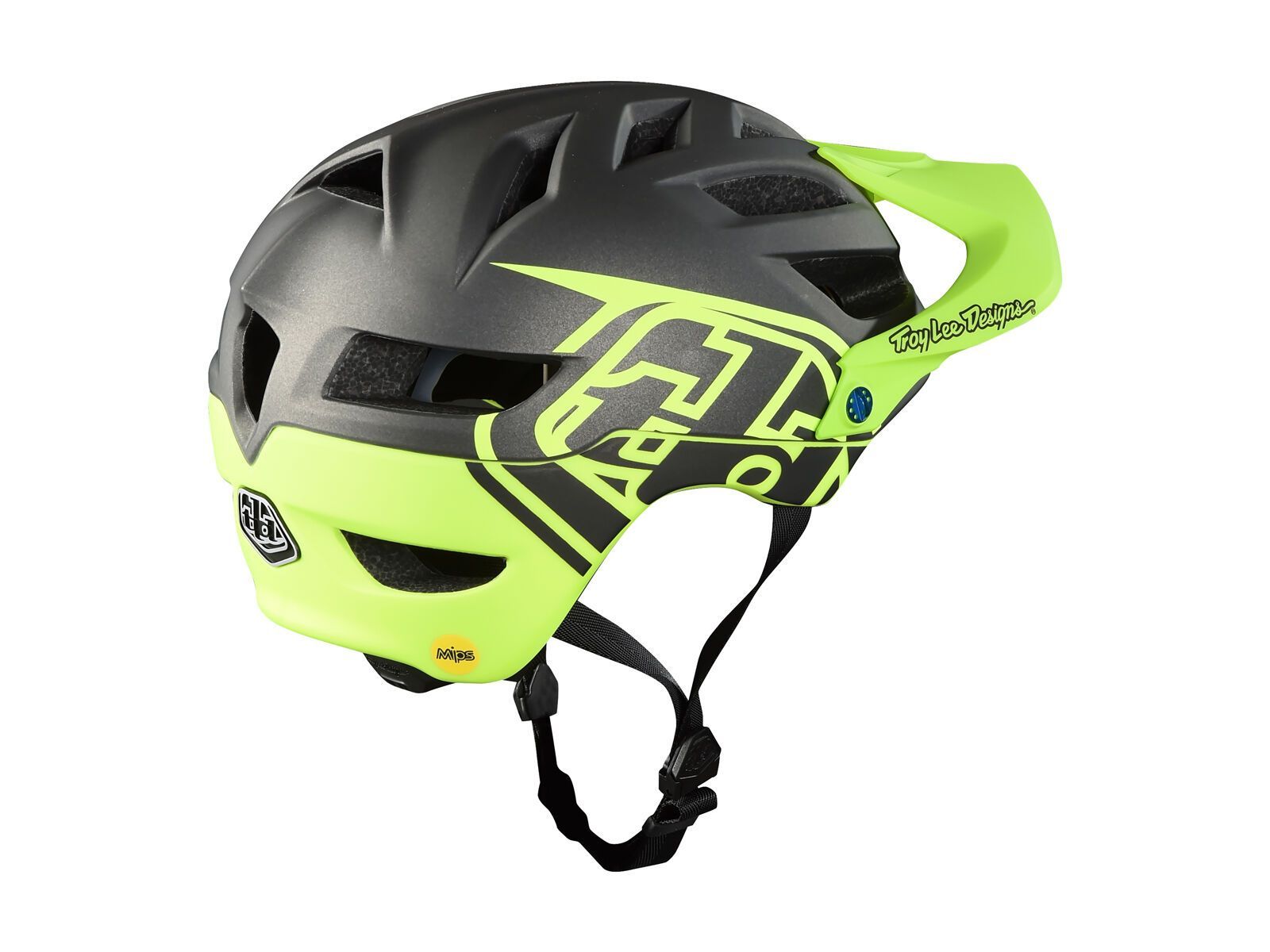 TroyLee Designs A1 Classic Youth Helmet MIPS, dark gray/yellow - Bild 2