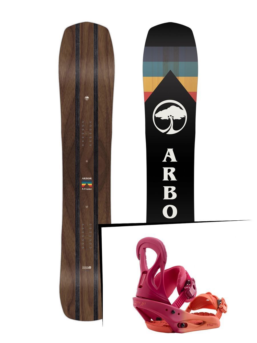 Set: Arbor A-Frame 2019 + Burton Stiletto lily orange - Bild 1