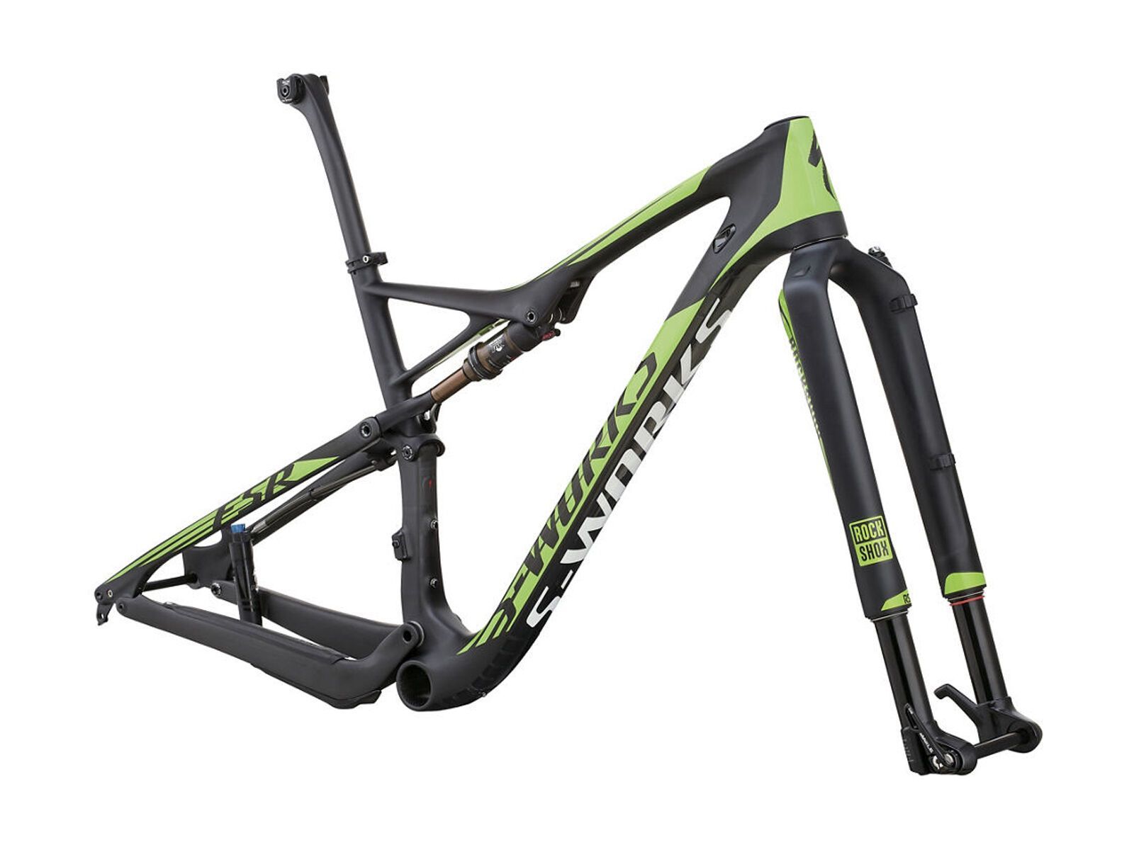 Specialized S-Works Epic 29 Frameset, satin/gloss carbon/monster green/white - Bild 1