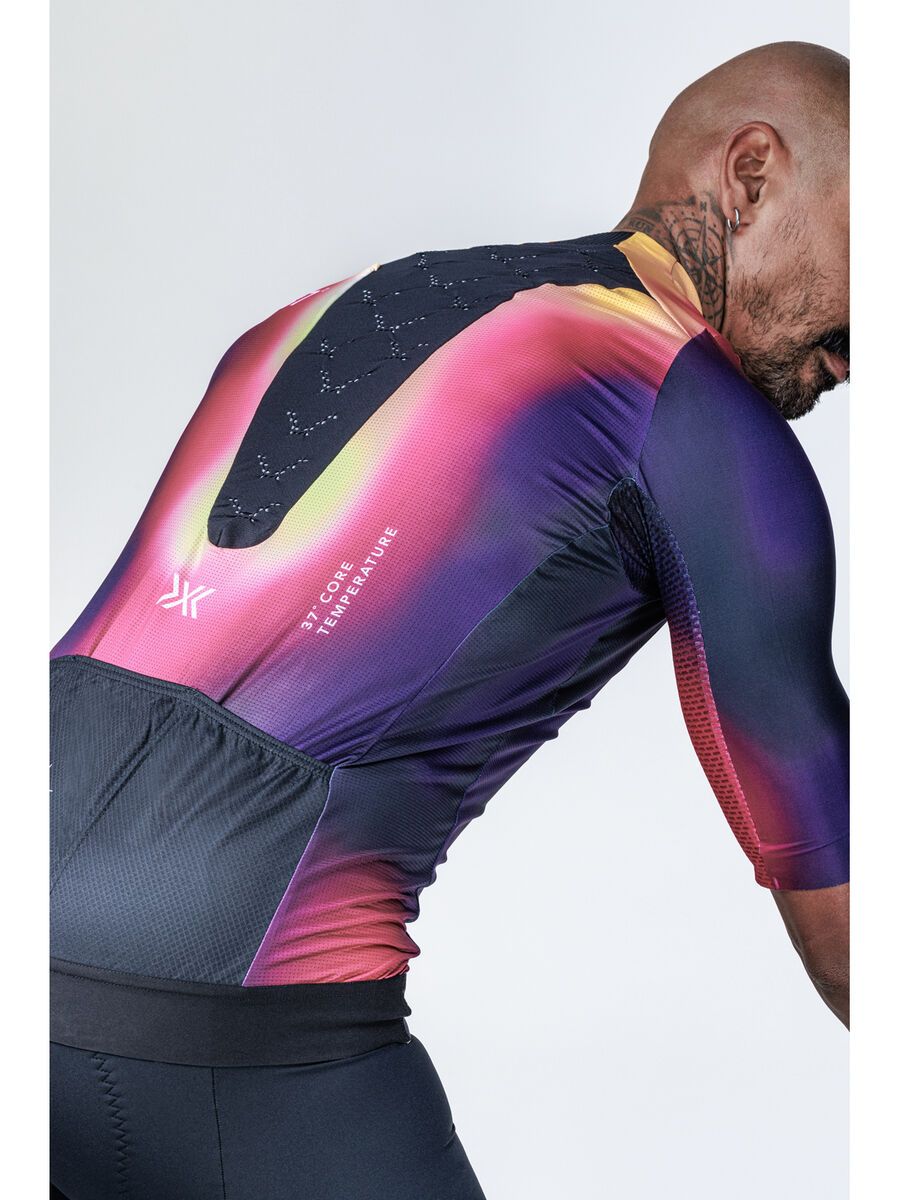 X-Bionic Corefusion Men's Cycling Short Sleeve Aero Jersey, heatmap - Bild 5