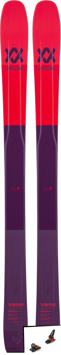 Set: Völkl 90Eight W 2019 + Marker Jester 18 Pro ID black/flo-red - Bild 1