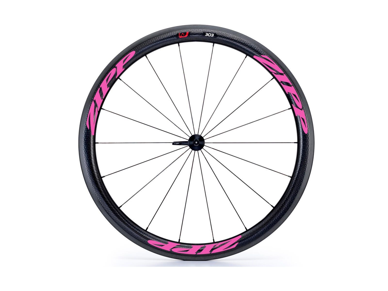 Zipp 303 Firecrest Carbon Clincher, schwarz/pink - Bild 1