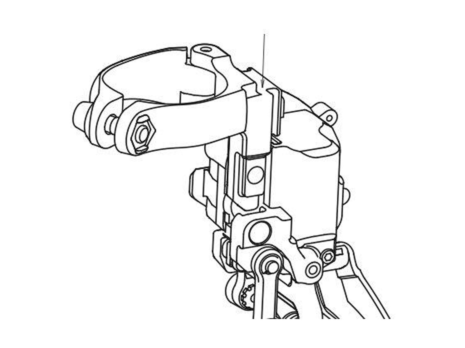 Shimano Umwerfer-Adapter XTR für FD-M9050/9070 (Di2) - Low-Clamp - Bild 1