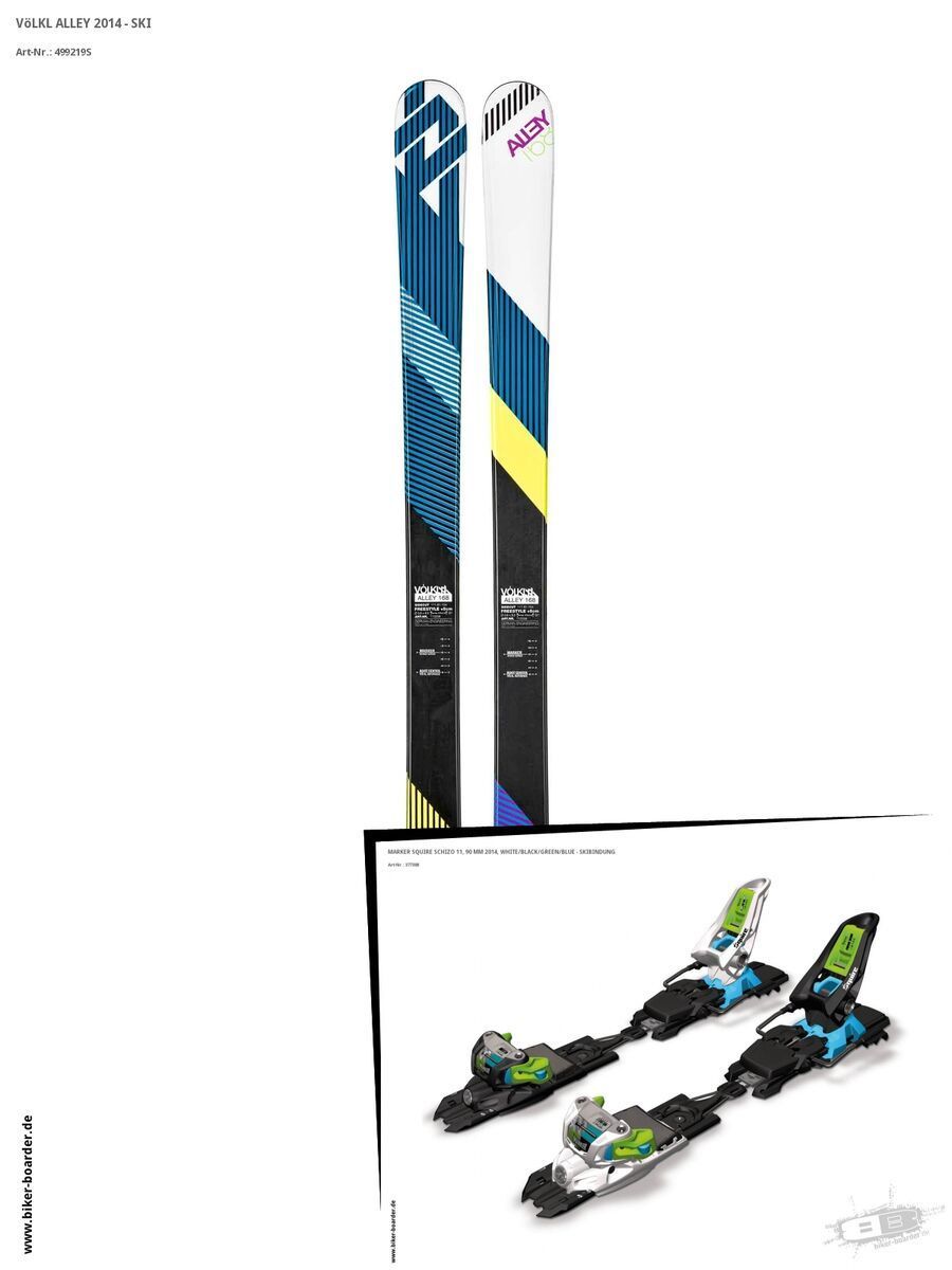 Völkl Set: Alley 2014 + Marker Squire Schizo 11 - Bild 1
