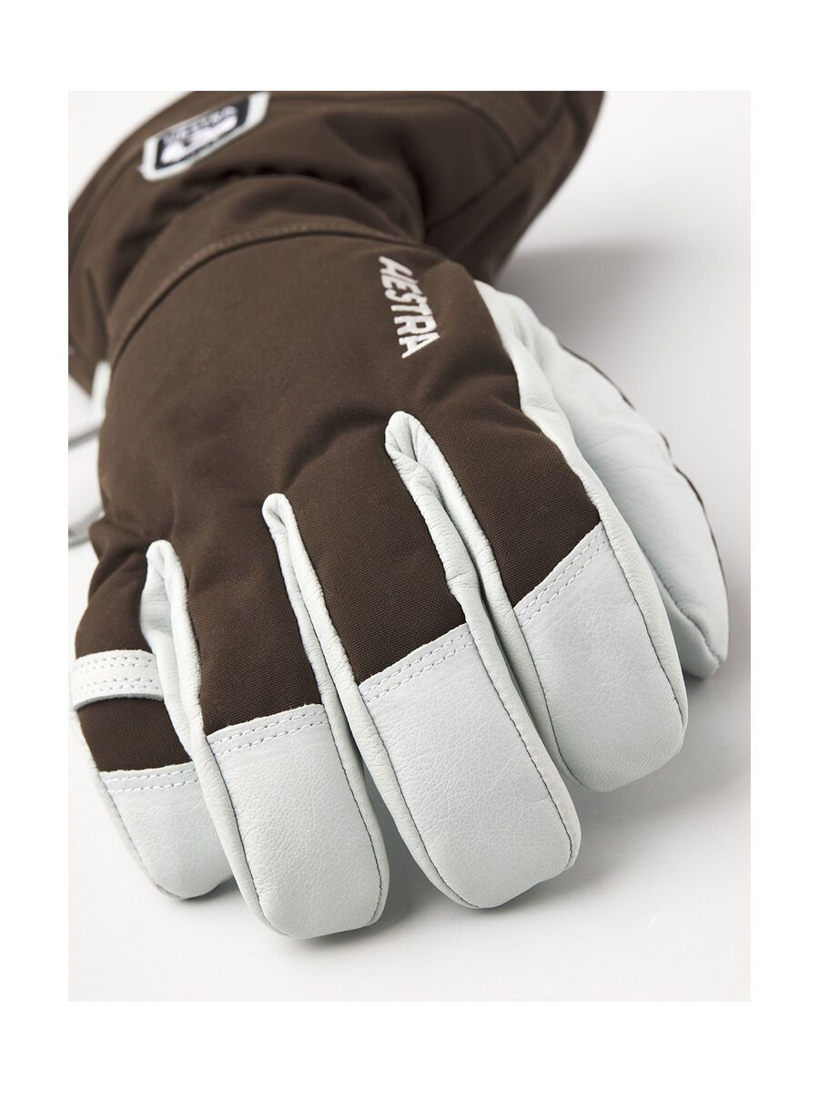 Hestra Army Leather Heli Ski 5 Finger, espresso - Bild 2
