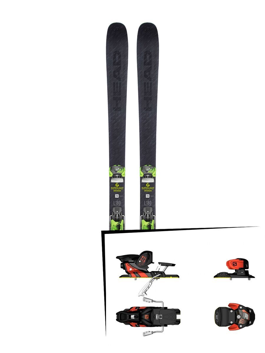 Set: Head Kore 93 2019 + Salomon Warden MNC 13 white/black/orange - Bild 1