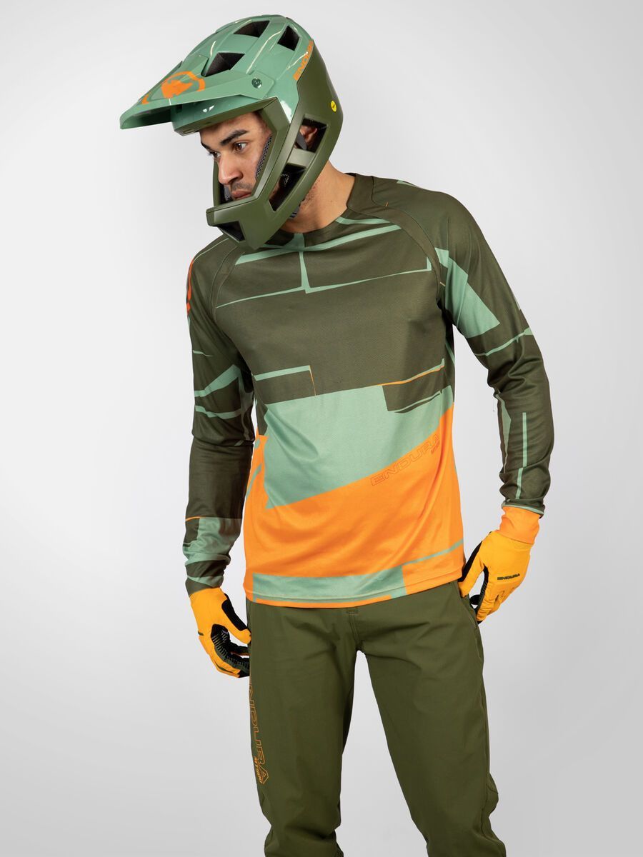 Endura MT500 Druck T-Shirt LTD (langarm), olivgrün - Bild 5