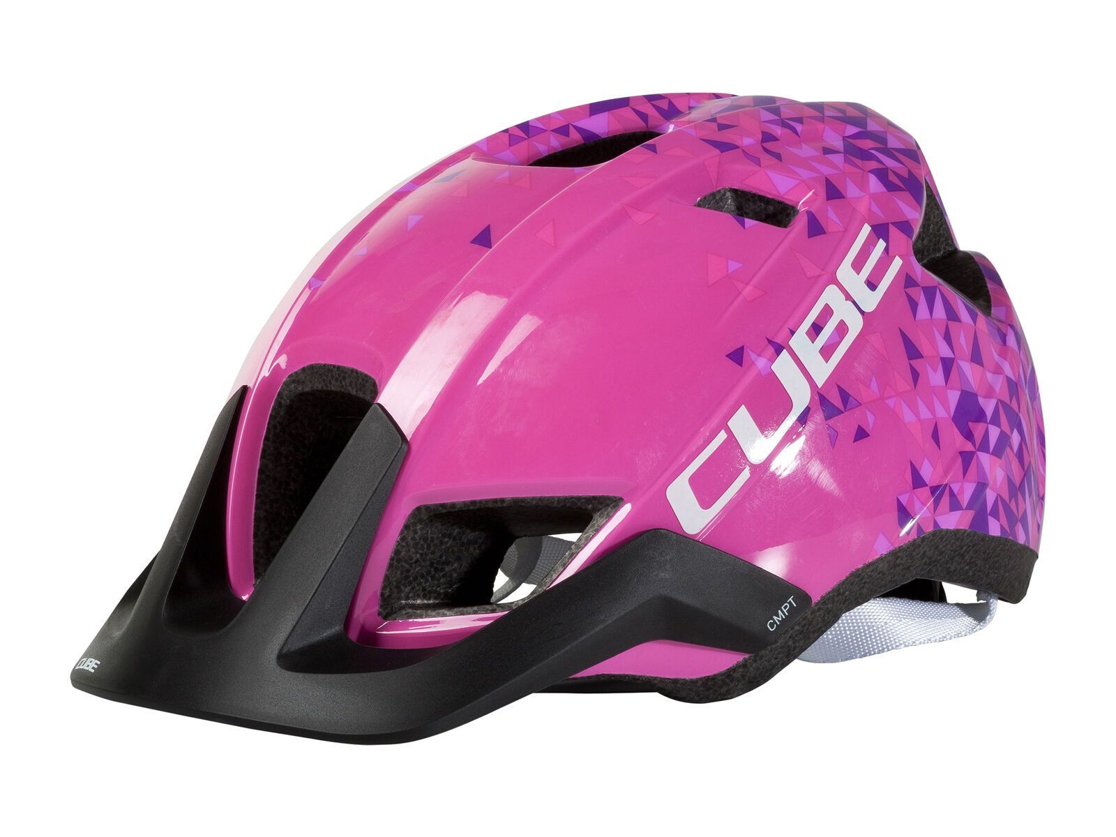 Cube Helm CMPT Youth, pink triangle - Bild 1