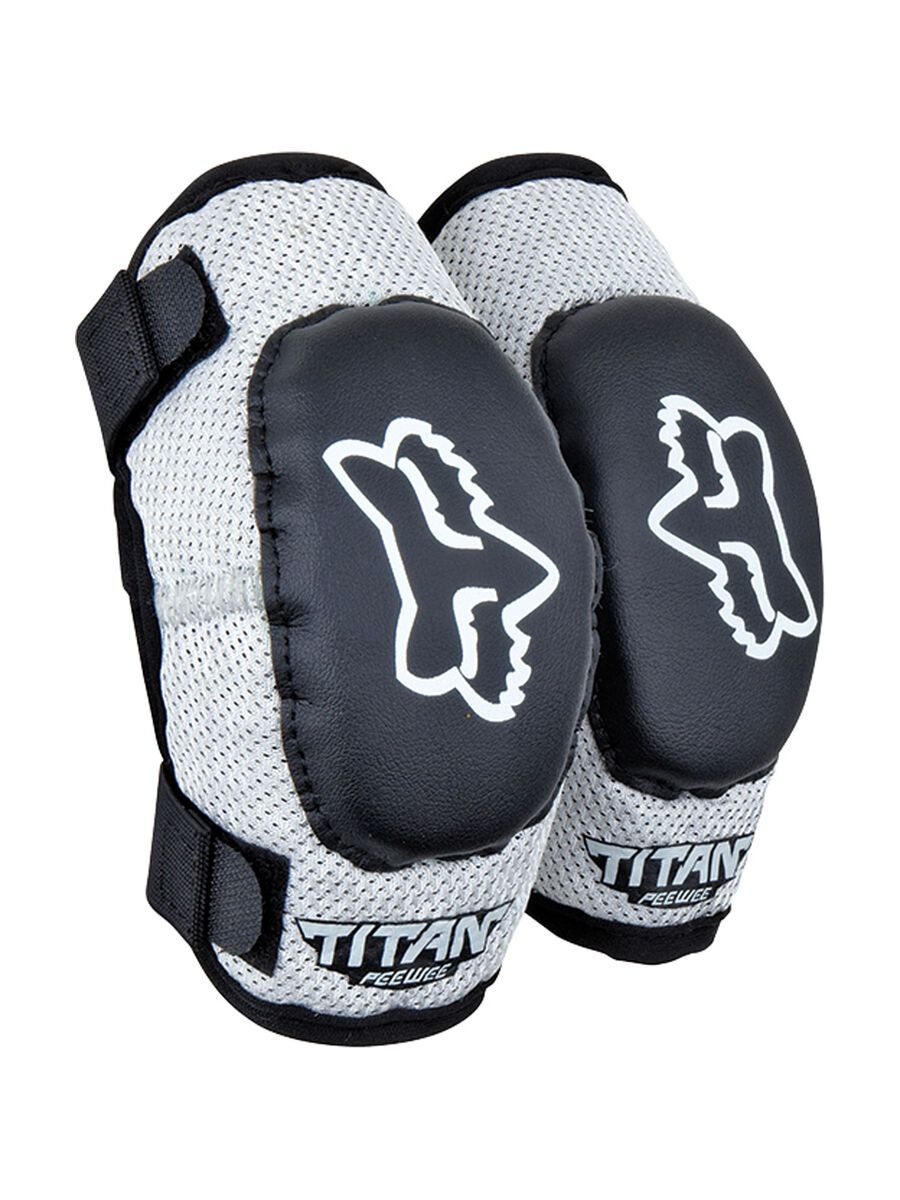 Fox PeeWee Titan Youth Elbow Guard, black/silver - Bild 1