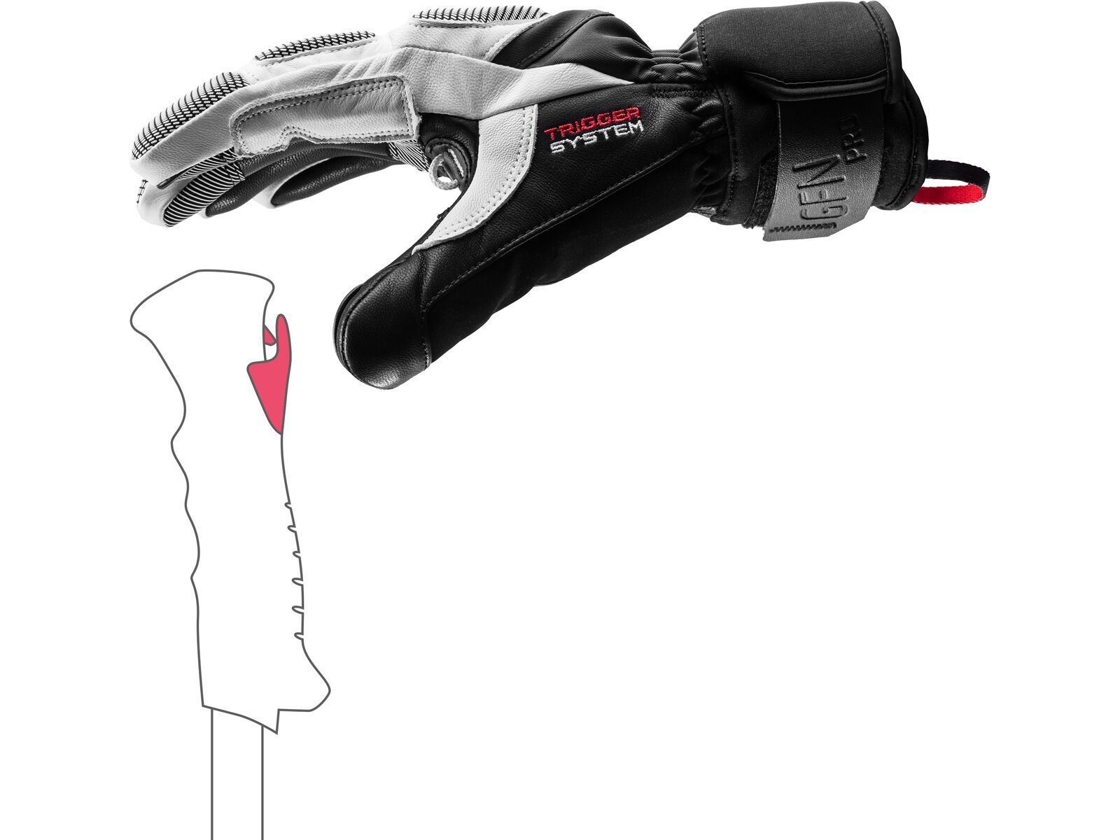 Leki Griffin Pro 3D, white-black - Bild 4