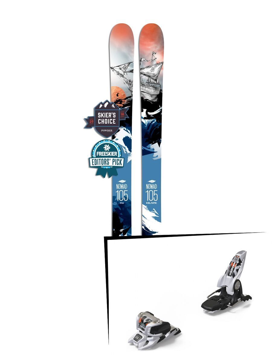 Set: Icelantic Nomad 105 Lite 2018 + Marker Griffon 13 ID white - Bild 1