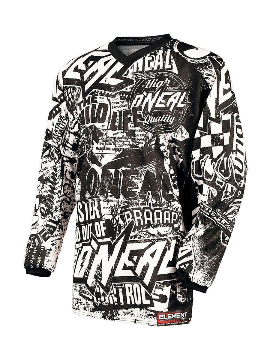 ONeal Element Kids Jersey Wild, black/white - Bild 1