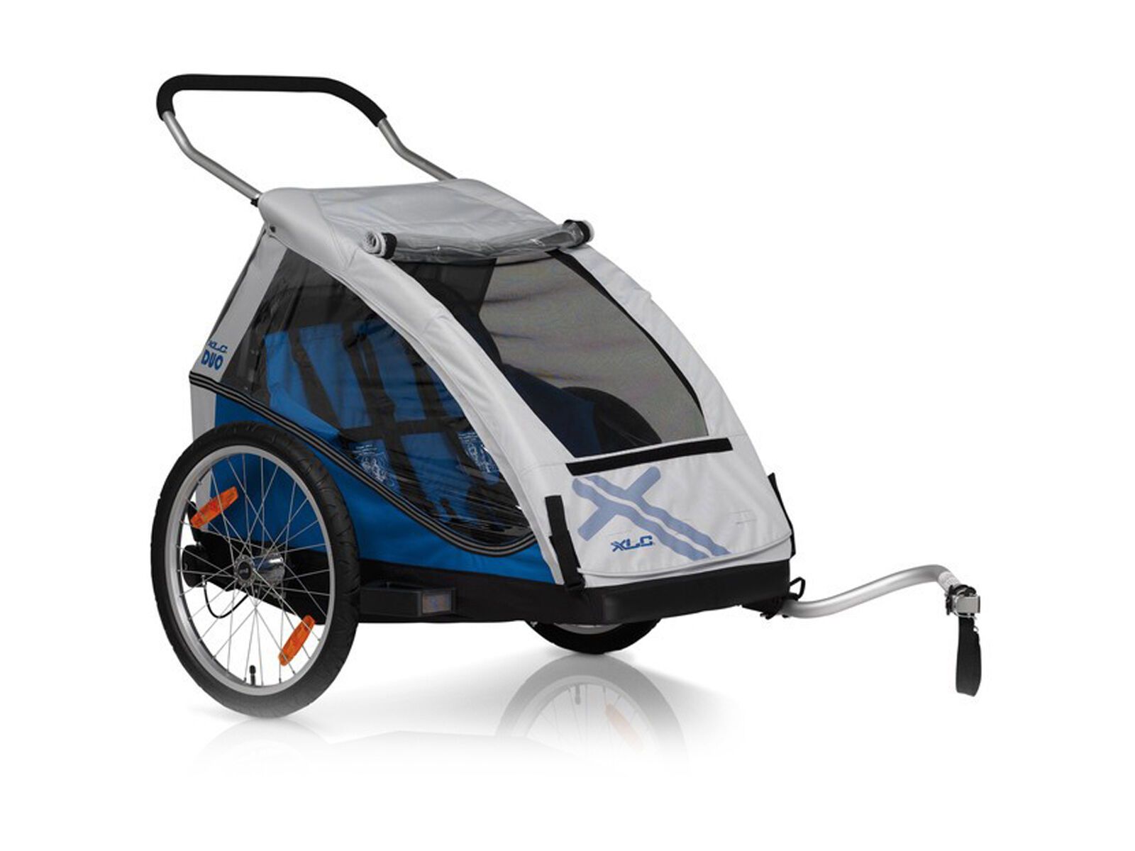 XLC Kinderanhänger Duo² / 2-in-One, silber/blau - Bild 2