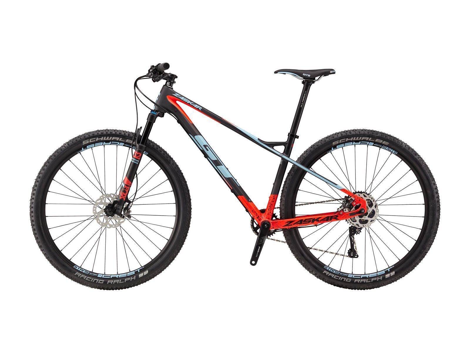 GT Zaskar Carbon Expert, satin raw w/ neon red & sky blue - Bild 2