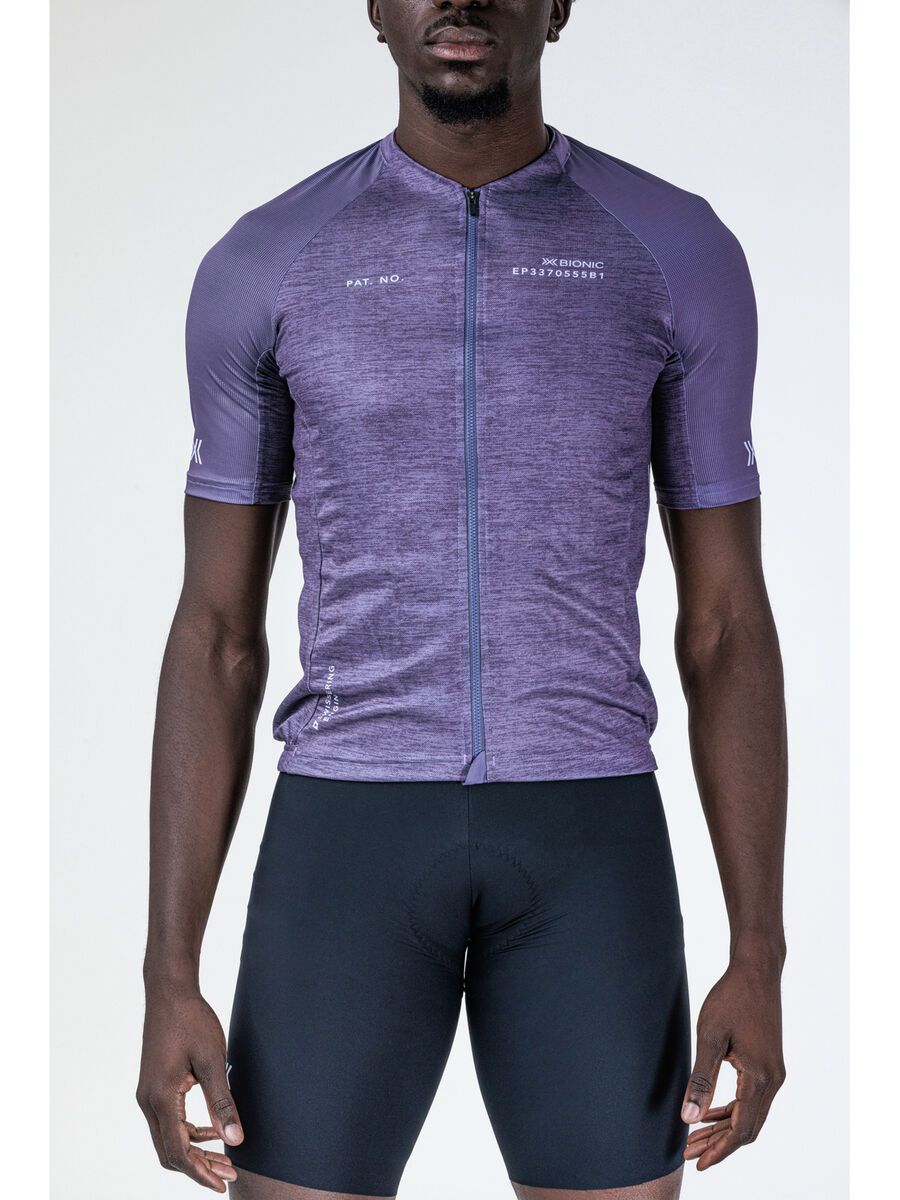 X-Bionic Corefusion Men's Cycling Short Sleeve Merino Jersey, muted lavender melange - Bild 3