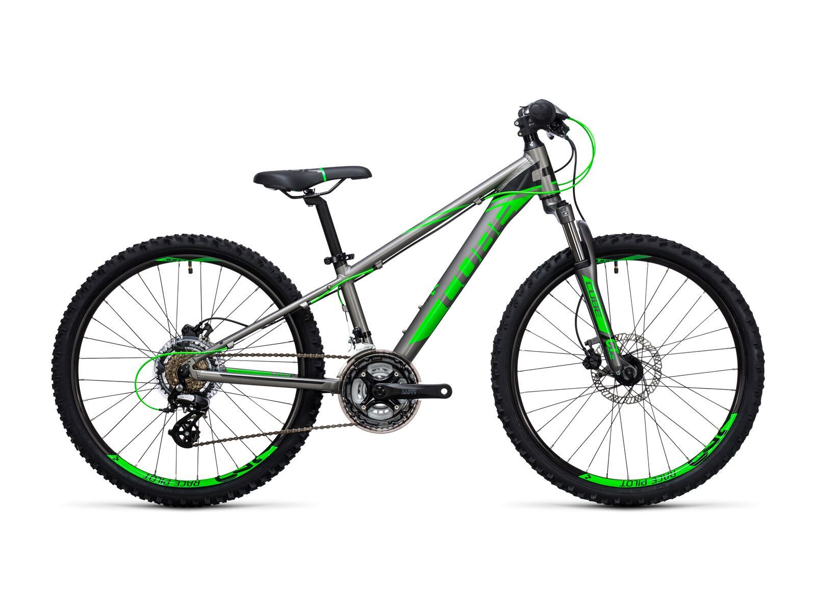 Cube Kid 240 Disc, grey´n´flashgreen - Bild 1