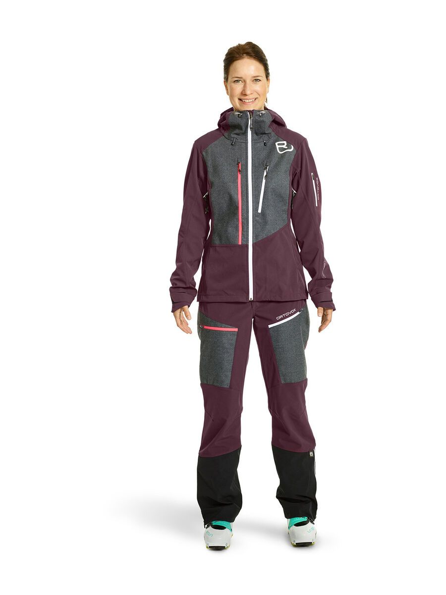 Ortovox Merino Naturtec Plus Pordoi Jacket W, dark wine - Bild 3